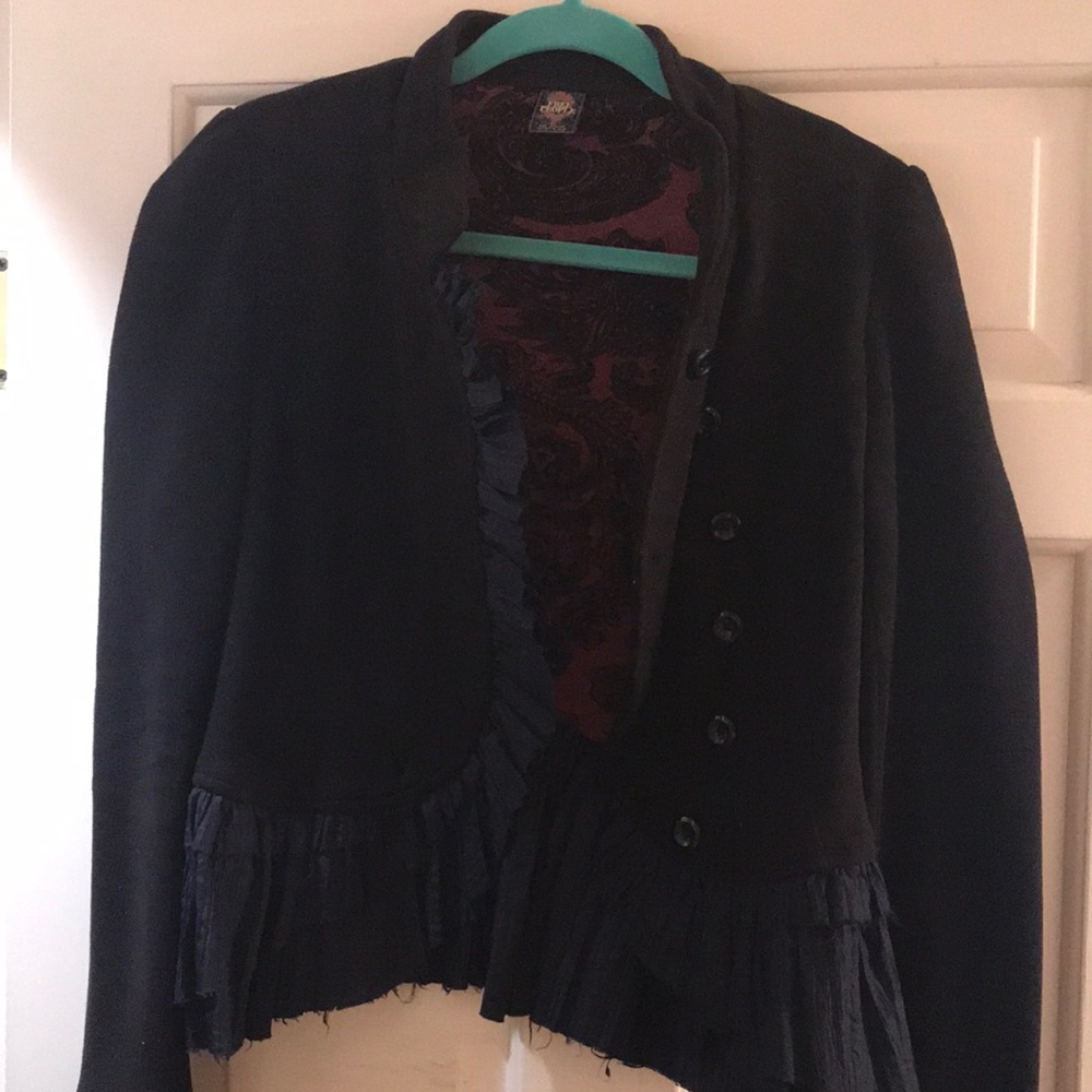 Free people stretch military jacket cropped